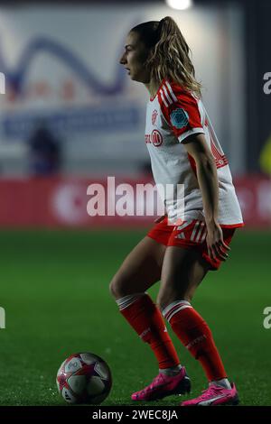 Rome, Italie. 24 janvier 2024. Rome, Italie 24.01.2024 : en action lors du match de football de l'UEFA Women's Champions League 2023-2024, phase de groupes C, entre L'AS Roma et le FC Bayern Munchen au stade Tre fontane à Rome. Crédit : Agence photo indépendante/Alamy Live News Banque D'Images