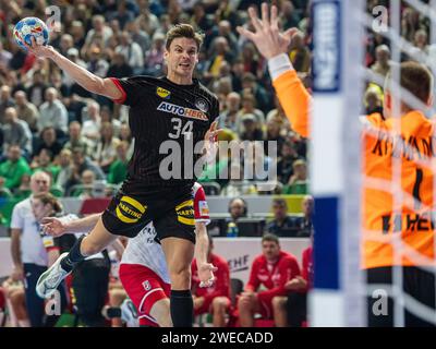 Koeln, Deutschland. 24 janvier 2024. Deutschland vs. Kroatien, Handball EM, Handball, Herren, 24.01.2024 Foto : EIBNER/Michael Schmidt crédit : dpa/Alamy Live News Banque D'Images