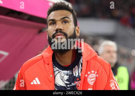 MUNICH, Allemagne. , . 13 Eric Maxim CHOUPO-MOTING avant le match de Bundesliga entre le FC Bayern Muenchen et le FC Union BERLIN à l'Allianz Arena de Munich le 24. Janvier 2024, Allemagne. DFL, Fussball, 1:0, (photo et copyright @ ATP images/Arthur THILL (THILL Arthur/ATP/SPP) crédit : SPP Sport Press photo. /Alamy Live News Banque D'Images