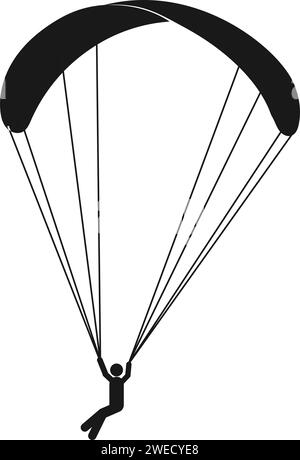 conception d'illustration vectorielle d'icône de parapente Illustration de Vecteur