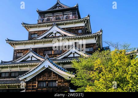 Extérieur du château d'Hiroshima au Japon Banque D'Images