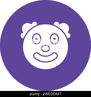 Image vectorielle d'icône de visage de clown. Illustration de Vecteur