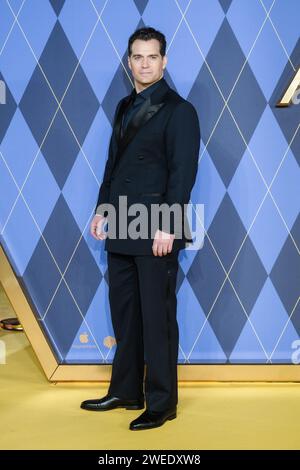 ODEON LUXE Leicester Square, Londres, Royaume-Uni. 24 janvier 2024. Henry Cavill photographié lors de la première mondiale d'ARGYLLE. Photo de Julie Edwards./Alamy Live News Banque D'Images