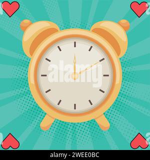image vectorielle de style pop art d'horloge Illustration de Vecteur