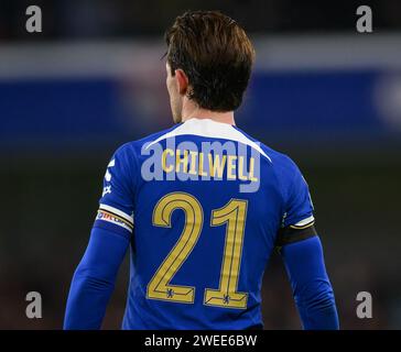 23 janvier 2024 - Chelsea v Middlesbrough - demi-finale de la coupe EFL - Stamford Bridge. Ben Chilwell de Chelsea en action. Photo : Mark pain / Alamy Live News Banque D'Images