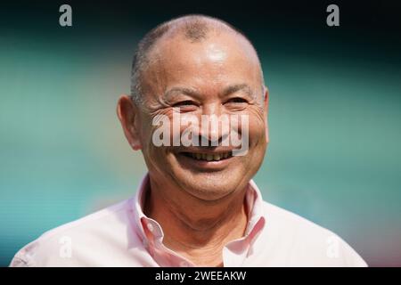 Photo de dossier datée du 28/05/23 d'Eddie Jones, qui fera sa première visite à Twickenham depuis qu'il a été licencié par l'Angleterre lorsque le Japon complétera le line-up automnal de cette année. Date de publication : jeudi 25 janvier 2024. Banque D'Images