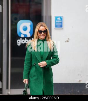 Londres, royaume-uni, 25 janvier 2024 Londres, royaume-uni, 25 janvier 2024 Amanda Holden quitte Global radio après avoir présenté son émission Heart Breakfast Credit : Richard Lincoln/Alamy Live News Banque D'Images