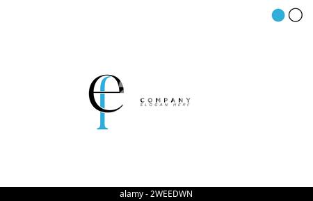 Lettres alphabétiques EF initiales logo monogramme Illustration de Vecteur