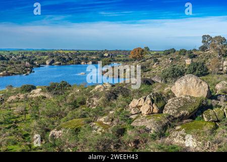 Monumeto Natural de Los Barruecos (Espagne) Banque D'Images