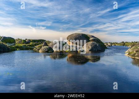 Monumeto Natural de Los Barruecos (Espagne) Banque D'Images