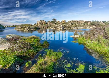 Monumeto Natural de Los Barruecos (Espagne) Banque D'Images