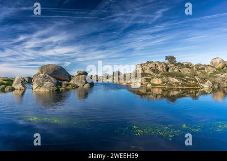 Monumeto Natural de Los Barruecos (Espagne) Banque D'Images