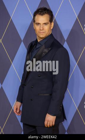 Londres, Royaume-Uni. 24 janvier 2024. Henry Cavill assiste à la première mondiale de 'Argyle' à l'Odeon Luxe Leicester Square à Londres. (Photo Brett Cove/SOPA Images/Sipa USA) crédit : SIPA USA/Alamy Live News Banque D'Images