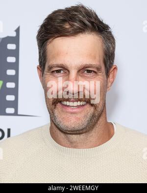 HOLLYWOOD, LOS ANGELES, CALIFORNIE, États-Unis - JANVIER 24 : Geoff Stults arrive à la première de Los Angeles de "Junction" de VMI Releasing qui s'est tenue au Harmony Gold Theater le 24 janvier 2024 à Hollywood, Los Angeles, Californie, États-Unis. (Photo de Xavier Collin/image Press Agency) Banque D'Images