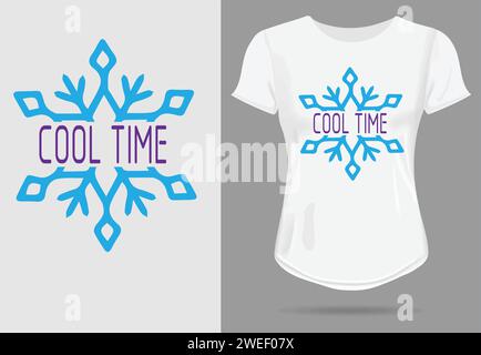 Vêtements d'hiver motivation typoghaphy tendance T-shirt Design Illustration de Vecteur