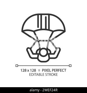 Icône linéaire d'activité de plein air de parachutisme Illustration de Vecteur