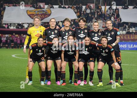 Roma, Italie. 20 janvier 2024. Foto Fabrizio Corradetti/LaPresse 24 Gennaio 2024 - Roma, Italia - sport, calcio - Roma vs Bayern Monaco - UEFA Women Champions League 2023-2024 - Stadio Tre Fontane. Nella foto : janvier 24, Rome, Italie - sport, football - Roma vs Bayern Monaco - UEFA Women's Champions League 2023-2024 - Stade Tre Fontane. Dans la photo : crédit : LaPresse/Alamy Live News Banque D'Images