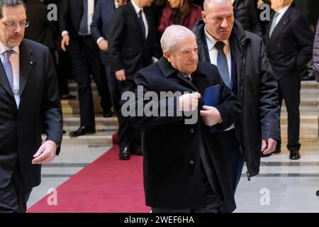 Foto Mauro Scrobogna /LaPresse 25-01-2024 Roma - Politica - Suprema Corte di Cassazione, inaugurazione dell'anno giudiziario 2024 - Nella foto: AssembleA generale della Corte Suprema di cassazione per la relazione sull'amministrazione della giustizia e per l'inaugurazione dell'anno giudiziario, il presidente della Corte Costituzionale Augusto Barbera 25 janvier 2024 Rome - politique - Cour suprême de cassation, inauguration de l'année judiciaire 2024 - sur la photo: Assemblée générale de la Cour suprême de cassation pour le rapport sur l'administration de la justice Banque D'Images