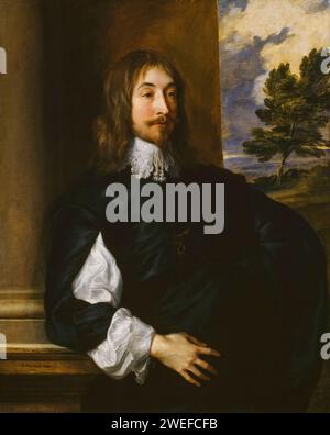 Sir William Killigrew (1606-1695), fonctionnaire de la cour anglaise sous Charles Ier et Charles II, portrait à l'huile sur toile de Sir Anthony van Dyck, 1638 Banque D'Images