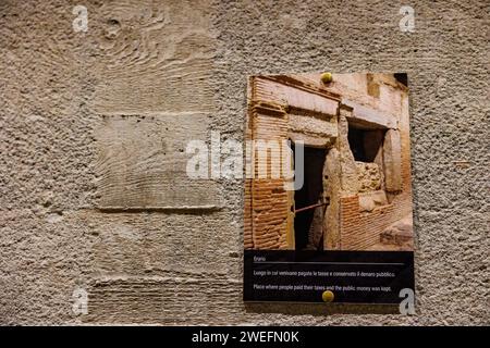 Catacombes ungerground en Italie, ville de Naples, visite du musée et arqueological zone. Banque D'Images