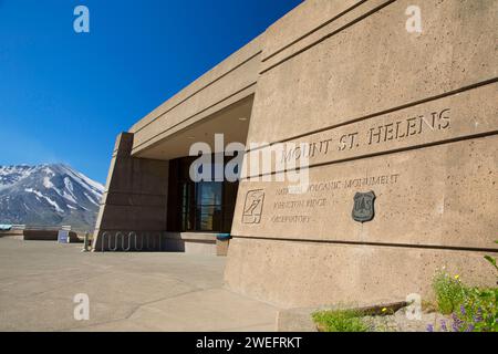 Johnston Ridge Observatory, Mt St Helens, Washington Monument Volcanique National Banque D'Images