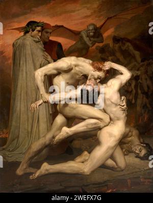 Dante et Virgile en Enfer. William-Adolphe Bouguereau. 1850. Banque D'Images