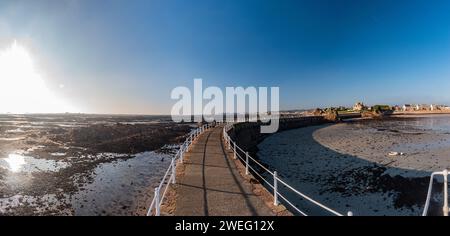 La Rocque Harbor Pier - Jersey, Îles Anglo-Normandes royaume-uni Banque D'Images