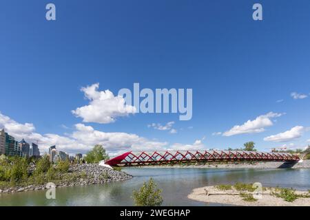 Pont Peace de Calgary, Calgary Alberta, Canada Banque D'Images