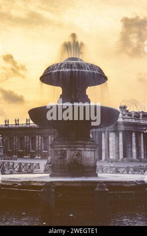 Fontaine à St. Peter's Square dans les années 80 Banque D'Images