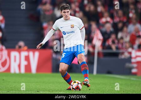 Andreas Christensen du FC Barcelone en action lors de la Copa El Rey Round of 8 match entre l'Athletic Club et le FC Barcelone au stade San Mames sur J. Banque D'Images