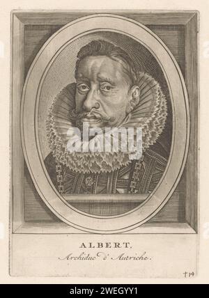 Portrait d'Albrecht, Archiduc d'Autriche, Anonyme, 1600 - 1699 gravure sur papier Banque D'Images