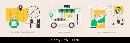 Une façon sûre d'obtenir des illustrations vectorielles abstraites de concepts alimentaires et essentiels. Illustration de Vecteur