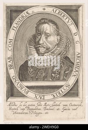 Portrait d'Albrecht, Archiduc d'Autriche, Anonyme, 1600 - 1699 gravure sur papier Banque D'Images