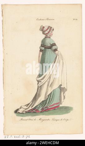 Magazine des Female Fashions de Londres et Paris. N° 19 : Costume parisien, 1798 - 1806 papier. encre d'imprimerie. aquarelle (peinture) gravure de plaques de mode Banque D'Images