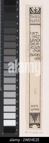 Conception d'un pont de livre pour : Thérèse Hoven, du pays des Klapperboomen, 1897, Anonyme, d'après Willem Wenckebach, en 1897 ou avant l'impression photomécanique d'ornements de blocs  art. Banque D'Images