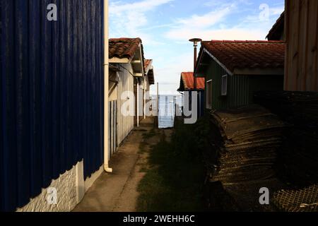 Le Canon est un village de la commune de Lège-Cap-Ferret Banque D'Images