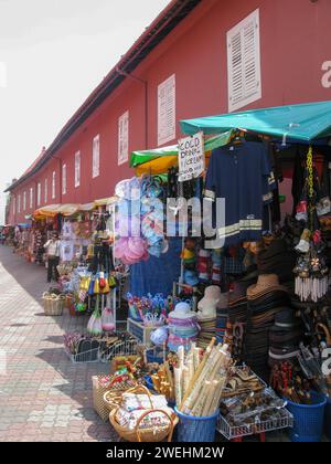 Bâtiments coloniaux hollandais dans la ville de Melaka dans l'État de Malacca en Malaisie. Banque D'Images