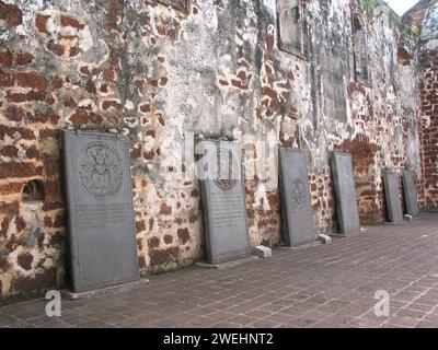 St. Église de Paul sur la colline de Melaka City dans l'État de Malacca en Malaisie. Banque D'Images