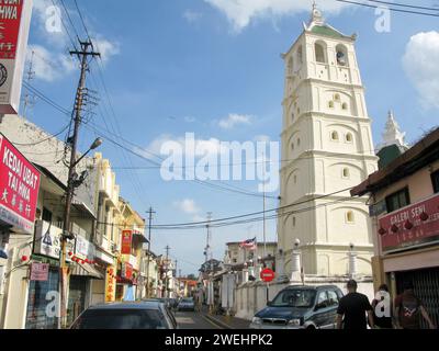 La mosquée Kampung Hulu est une mosquée située dans le village de Kampong Hulu dans la ville de Melaka dans l'État de Malacca en Malaisie. Banque D'Images