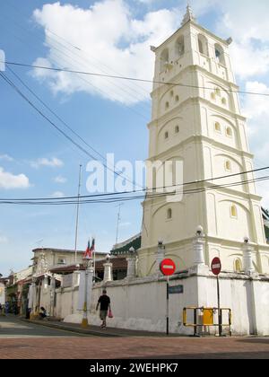 La mosquée Kampung Hulu est une mosquée située dans le village de Kampong Hulu dans la ville de Melaka dans l'État de Malacca en Malaisie. Banque D'Images