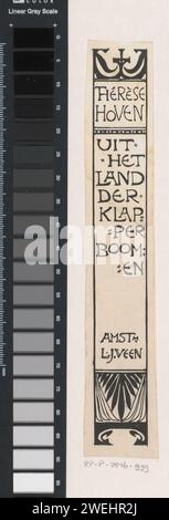Conception d'un pont de livre pour : Thérèse Hoven, du pays des Klapperboomen, 1897, Anonyme, d'après Willem Wenckebach, en 1897 ou avant l'impression photomécanique d'ornements de blocs  art. Banque D'Images