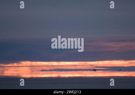 Paysage de la mer de Beaufort commençant à geler au début de l'automne, 1002 zone de la réserve faunique nationale de l'Arctique, Alaska Banque D'Images