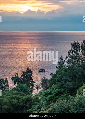 Gisenyi, une ville sur la rive nord du lac Kivu au Rwanda, en Afrique de l'est Banque D'Images
