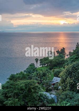 Gisenyi, une ville sur la rive nord du lac Kivu au Rwanda, en Afrique de l'est Banque D'Images
