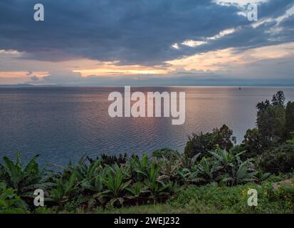 Gisenyi, une ville sur la rive nord du lac Kivu au Rwanda, en Afrique de l'est Banque D'Images