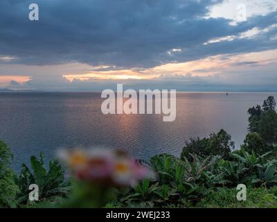 Gisenyi, une ville sur la rive nord du lac Kivu au Rwanda, en Afrique de l'est Banque D'Images