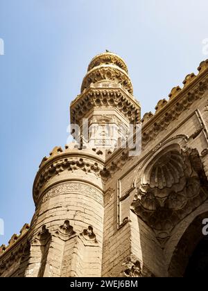 La mosquée du sultan Hassan, construite entre 1356 et 1363 pendant la période Bahri Mamelouk, le Caire, Egypte. Banque D'Images