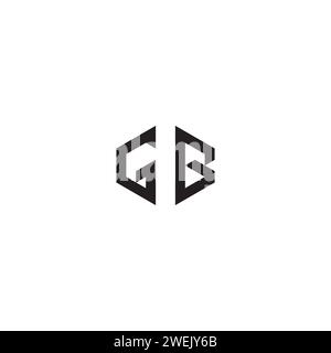 Concept abstrait GG dans la conception professionnelle de haute qualité qui imprimera bien sur tous les supports d'impression Illustration de Vecteur