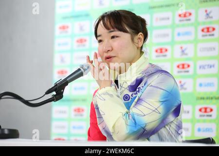 Tokyo Gymnasium, Tokyo, Japon. 26 janvier 2024. Mima Ito, 26 JANVIER 2024 - tennis de table : tous les Championnats du Japon de tennis de table 2024 en simple féminin au Tokyo Gymnasium, Tokyo, Japon. Crédit : YUTAKA/AFLO SPORT/Alamy Live News Banque D'Images