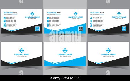 modèle de carte de visite moderne et de carte de visite créative d'entreprise de carte de nom Illustration de Vecteur